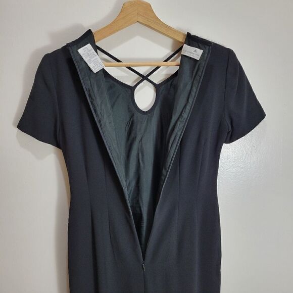 Vintage Liz Claiborne Petit Vignette Black Dress - Picture 5 of 13